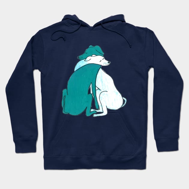 The Hugging Dogs Hoodie by DoodlesAndStuff